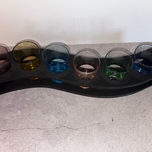 Elegant Multicolor Glass Shot Glass Set